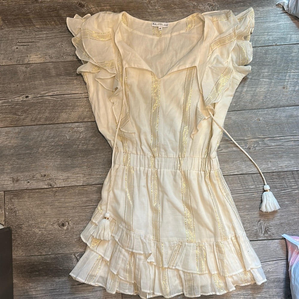 Karina Grimaldi Daisey Metallic Mini dress
